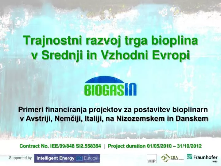 trajnostni razvoj trga bioplina v srednji in vzhodni evropi