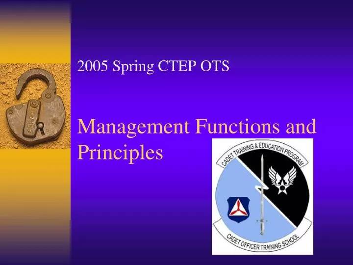 management functions and principles