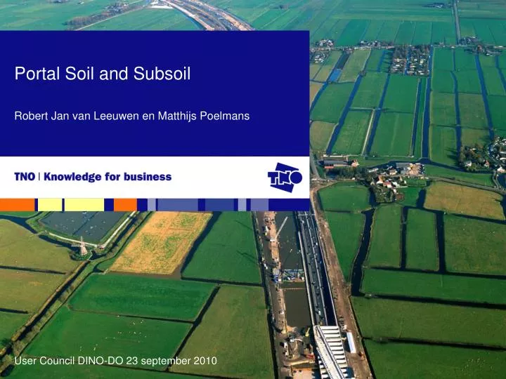 portal soil and subsoil robert jan van leeuwen en matthijs poelmans