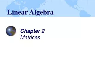 Chapter 2 Matrices