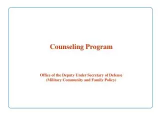 Counseling Program