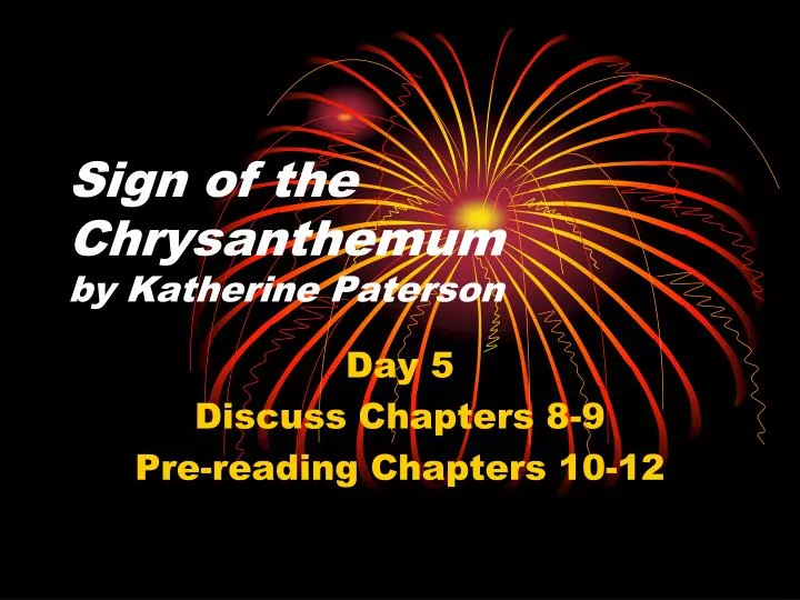 sign of the chrysanthemum by katherine paterson
