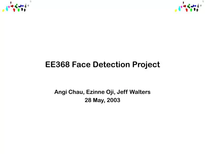 ee368 face detection project