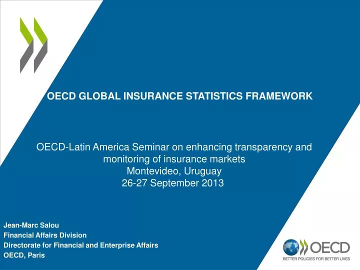 oecd global insurance statistics framework
