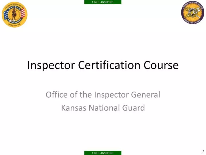 inspector certification course