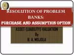 Comprehensive Valuation Mechanism for Asset and Liability Assessment in Failed Banks - slide 1