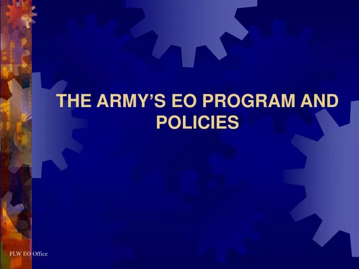 the army s eo program and policies