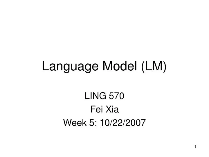 language model lm
