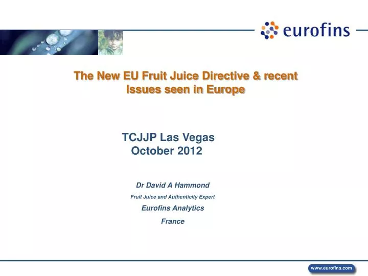 the new eu fruit juice directive recent issues seen in europe