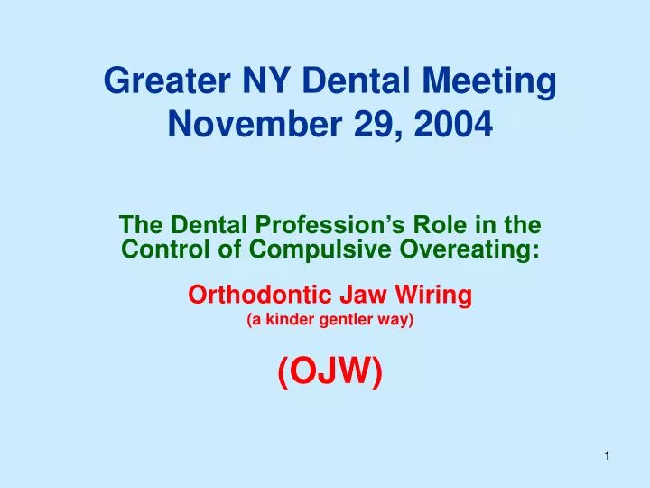 greater ny dental meeting november 29 2004