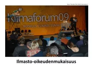 ilmasto oikeudenmukaisuus