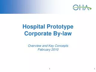Hospital Prototype Corporate By-law