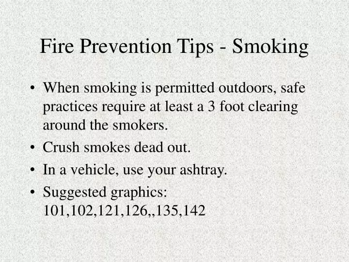fire prevention tips smoking