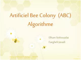 Artificiel Bee Colony (ABC) Algorithme
