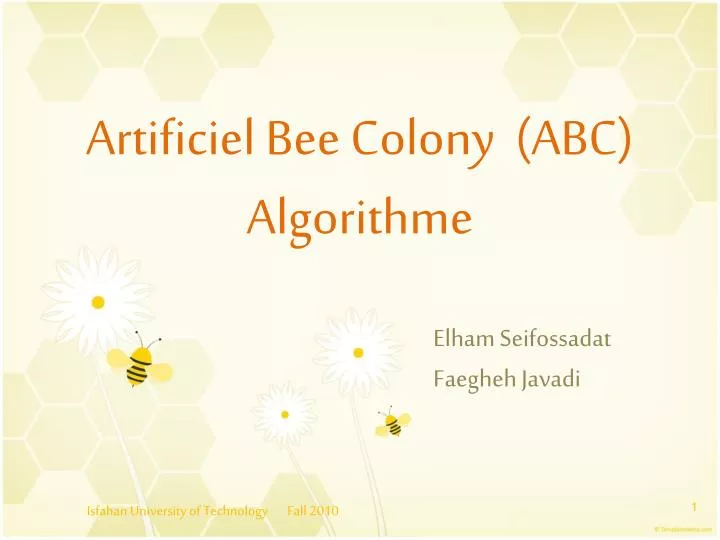 artificiel bee colony abc algorithme