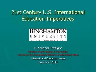 21st Century U.S. International Education Imperatives