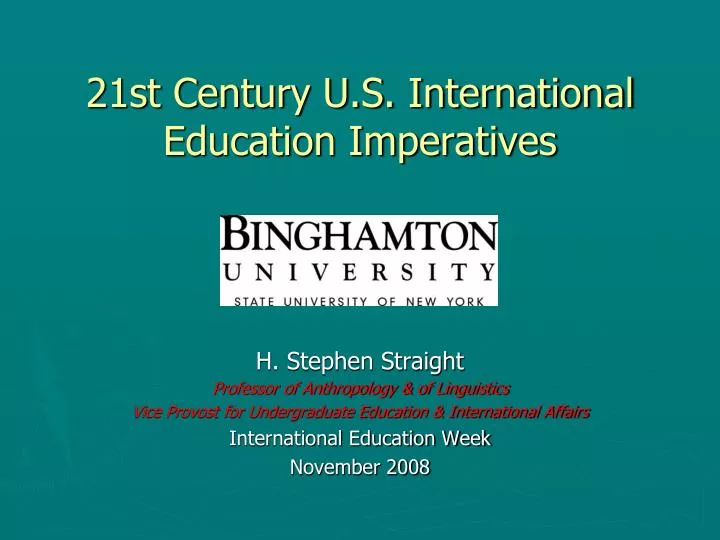21st century u s international education imperatives