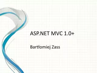 asp net mvc 1 0 bart omiej zass