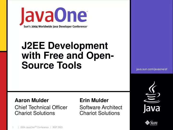 j2ee development with free and open source tools