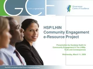 HSP/LHIN Community Engagement e-Resource Project