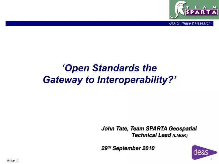 open standards the gateway to interoperability