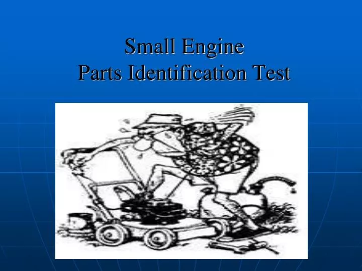 small engine parts identification test