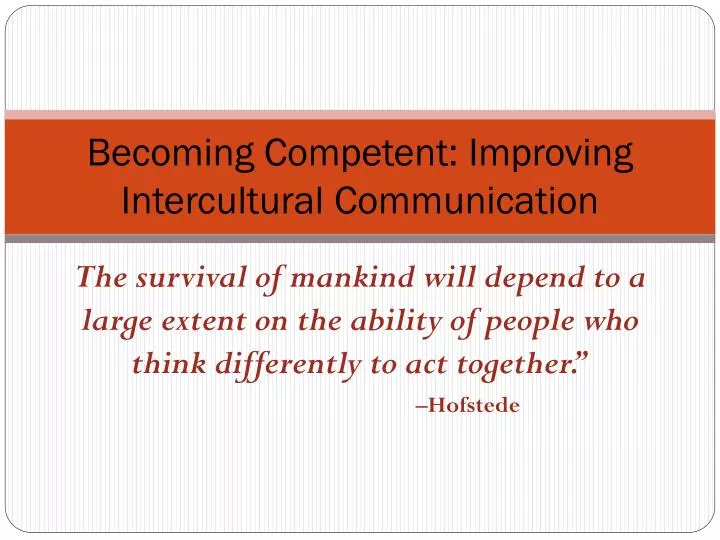 becoming competent improving intercultural communication