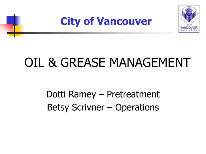 oil grease management