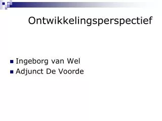 ontwikkelingsperspectief