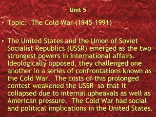 unit 5