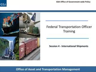 Federal Transportation Officer Training