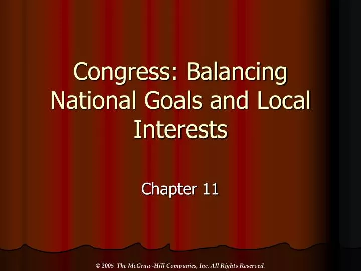 congress balancing national goals and local interests