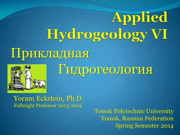 applied hydrogeology vi