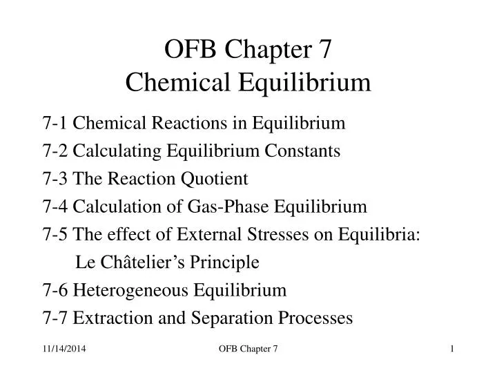 ofb chapter 7 chemical equilibrium