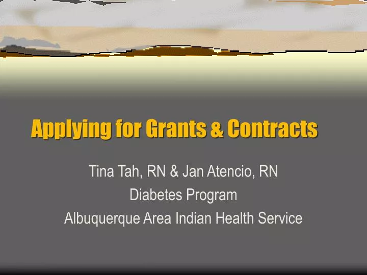 applying for grants contracts