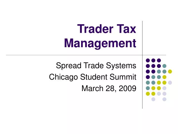 trader tax management