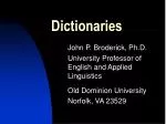 Exploring the Role and Evolution of English Dictionaries - slide 1