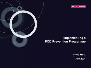 Implementing a FOD Prevention Programme