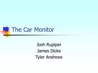 The Car Monitor
