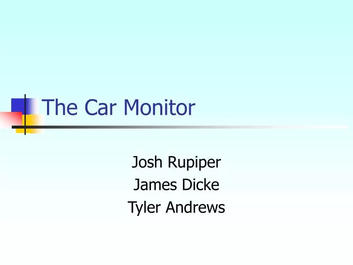 the car monitor