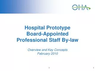 Hospital Prototype Board-Appointed Professional Staff By-law
