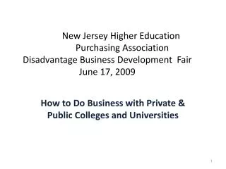 How to Do Business with Private &amp; Public Colleges and Universities