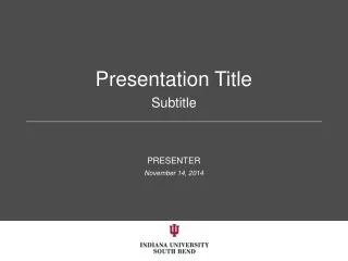 presentation title