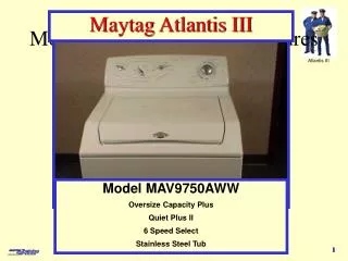 Model MAV9750AWW - features