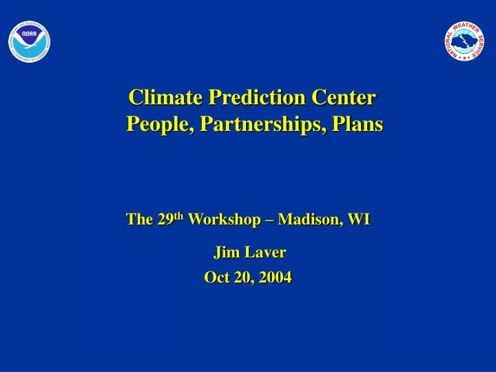 climate prediction center people partnerships plans