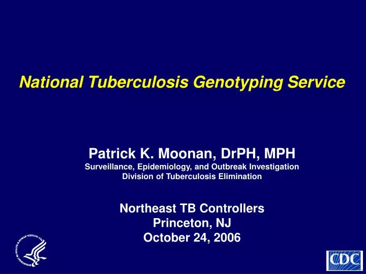 national tuberculosis genotyping service