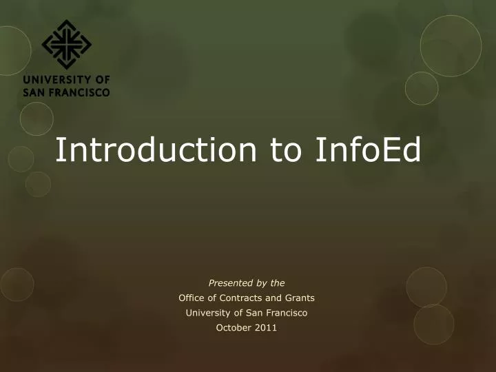 introduction to infoed