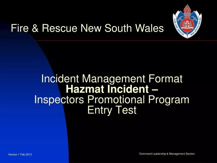 incident management format hazmat incident inspectors promotional program entry test