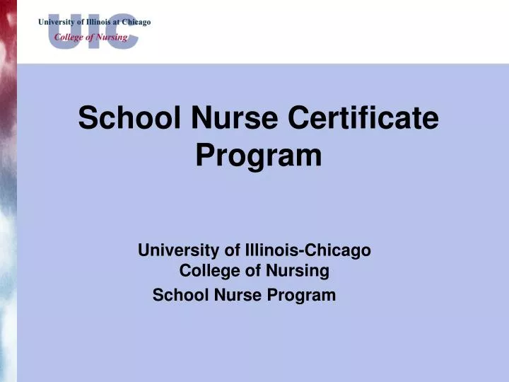 school nurse certificate program
