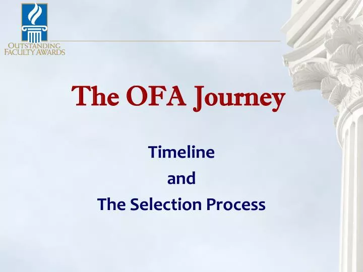 the ofa journey